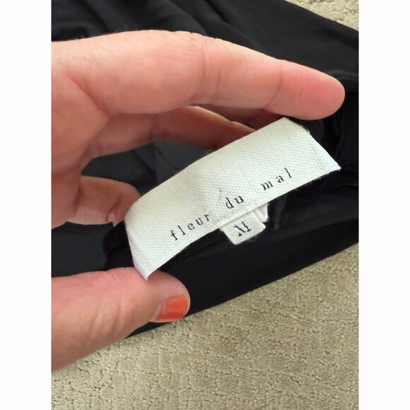 Fleur Du Mal Luxe Matte Jersey Cut Out Vixen Wide Leg Jumpsuit Black Medium - Picture 5 of 5